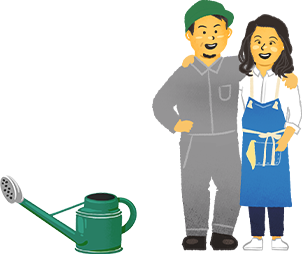 農夫婦のイラスト